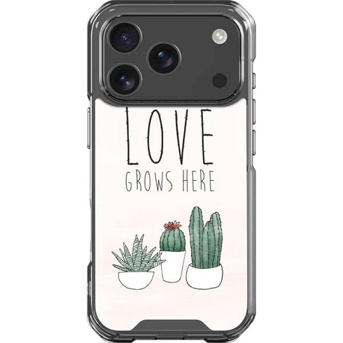 Love Grows Here iPhone 18 Pro Clear Case