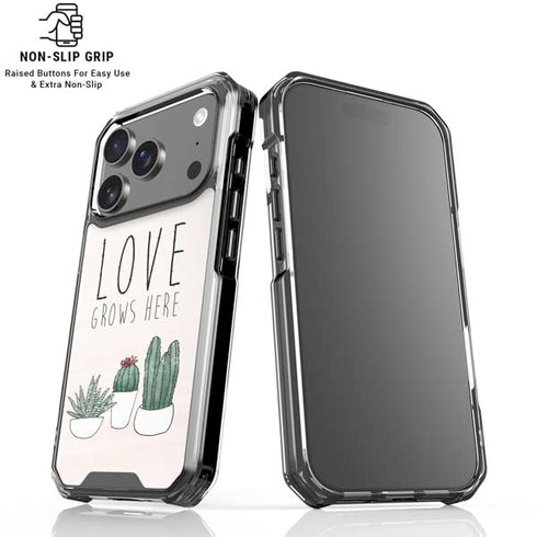 Love Grows Here iPhone 18 Pro Clear Case