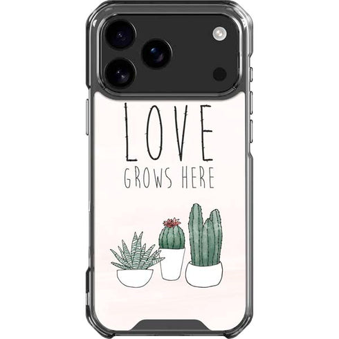 Love Grows Here iPhone 18 Pro Max Clear Case