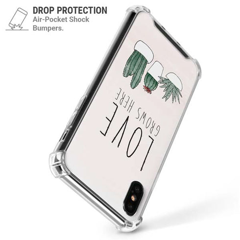 Love Grows Here iPhone X/XS Clear Case
