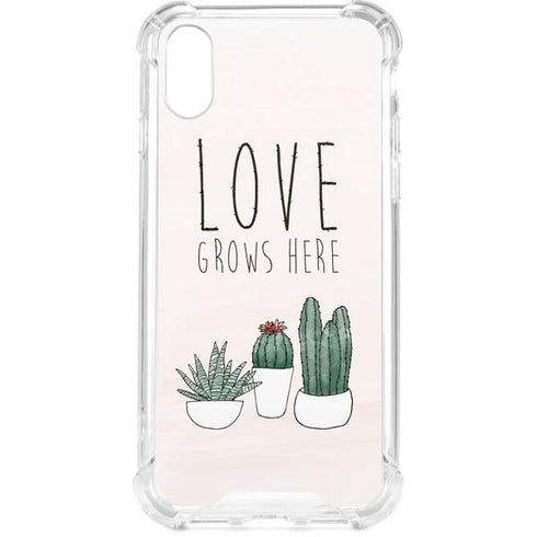 Love Grows Here iPhone XS Clear Case