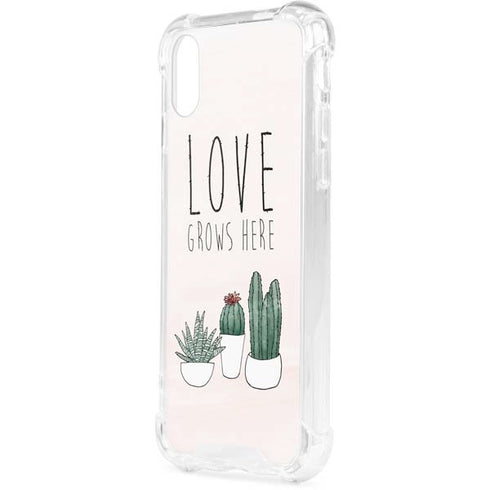 Love Grows Here iPhone XS Clear Case