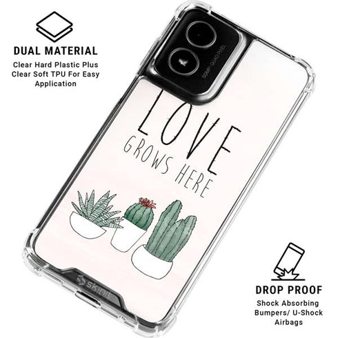 Love Grows Here Moto G Power 5G (2024) Clear Case