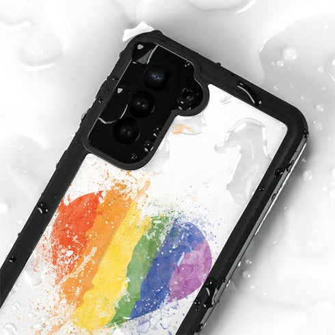Love Is Love Heart Galaxy S24 Plus Waterproof Case