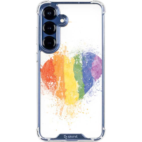 Love Is Love Heart Galaxy S25 Plus Clear Case