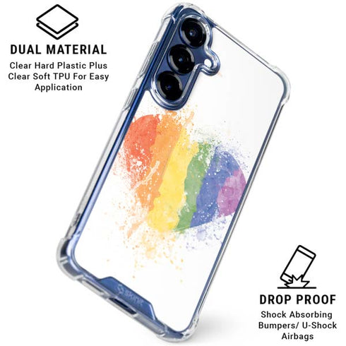 Love Is Love Heart Galaxy S25 Plus Clear Case