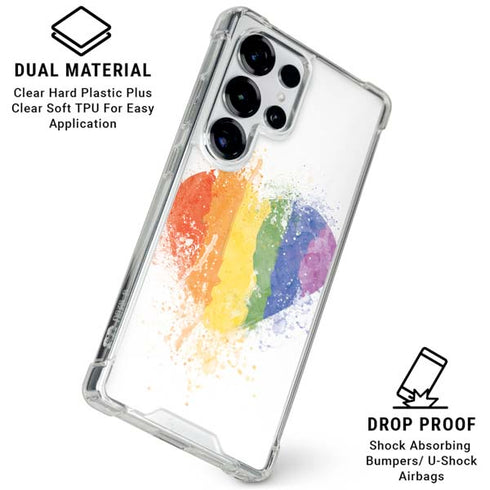 Love Is Love Heart Galaxy S25 Ultra Clear Case