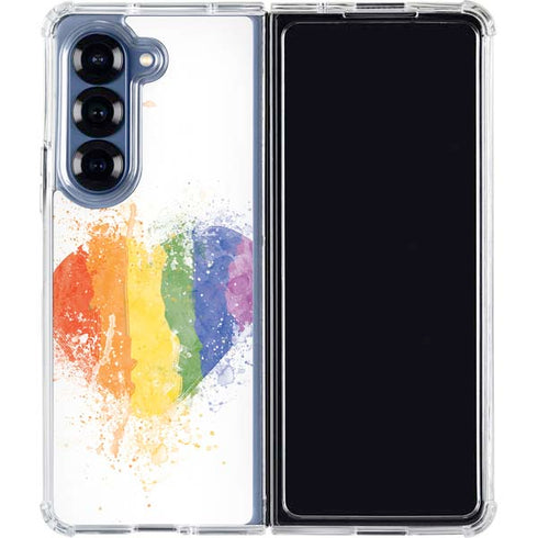 Love Is Love Heart Galaxy Z Fold6 Clear Case