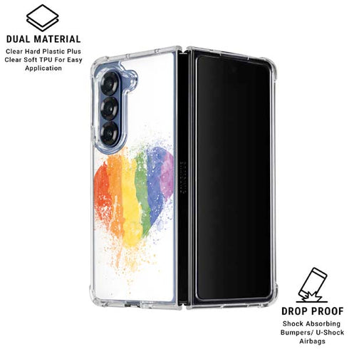 Love Is Love Heart Galaxy Z Fold6 Clear Case