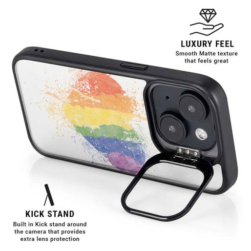 Love Is Love Heart iPhone 15 Kickstand Case