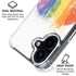 Love Is Love Heart iPhone 16 Plus Clear Case