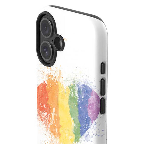 Love Is Love Heart iPhone 16 Plus Impact Case