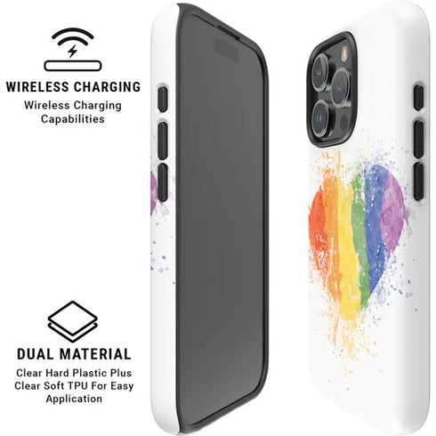 Love Is Love Heart iPhone 16 Pro Magsafe Impact Case