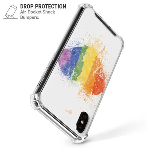 Love Is Love Heart iPhone X/XS Clear Case