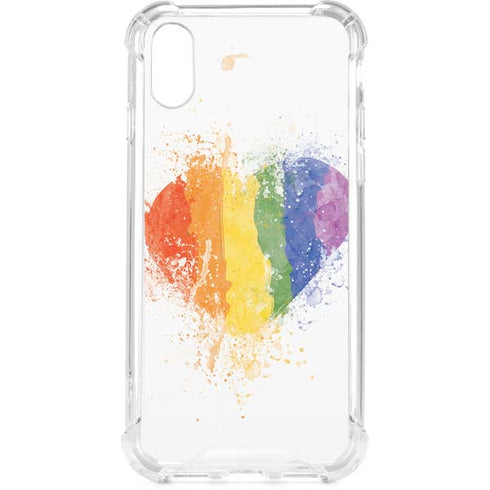Love Is Love Heart iPhone XS Clear Case