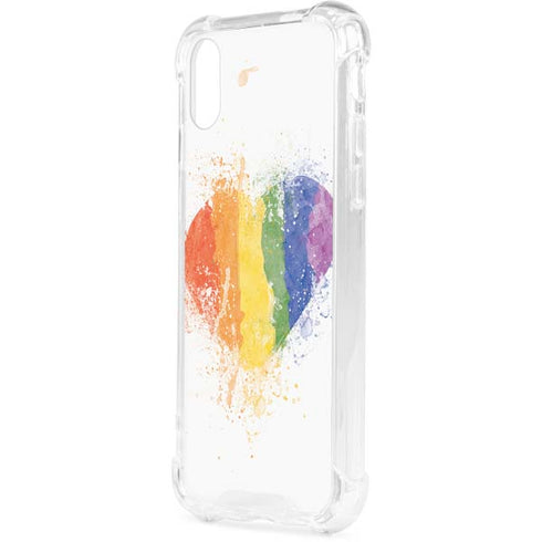 Love Is Love Heart iPhone XS Clear Case