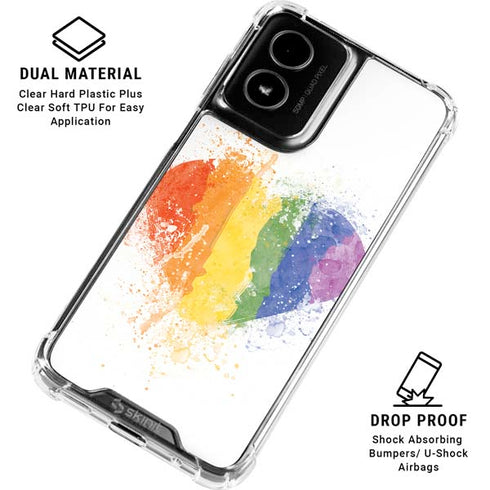 Love Is Love Heart Moto G Power 5G (2024) Clear Case