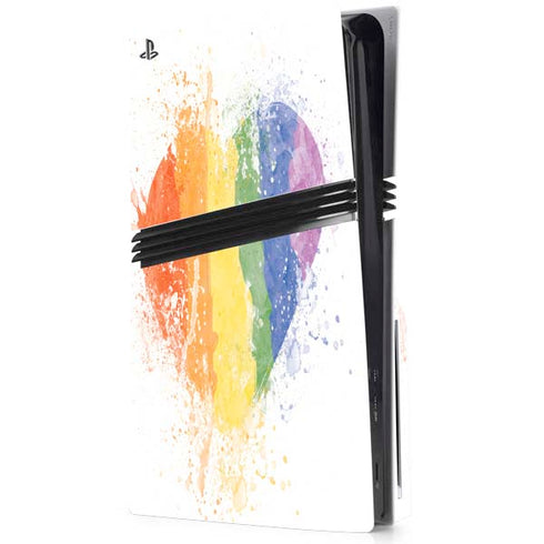 Love Is Love Heart PS5 Pro Disk Console Skin