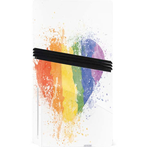 Love Is Love Heart PS5 Pro Disk Console Skin