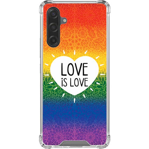 Love Is Love Rainbow Galaxy A17 Clear Case