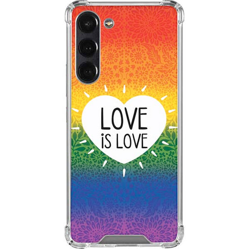 Love Is Love Rainbow Galaxy S24 FE Clear Case