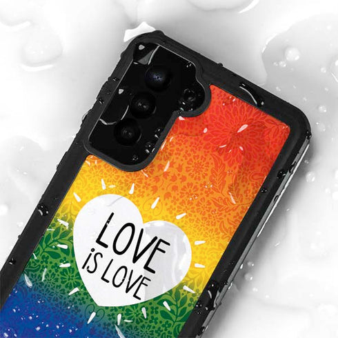 Love Is Love Rainbow Galaxy S24 Plus Waterproof Case