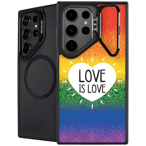 Love Is Love Rainbow Galaxy S25 Ultra Kickstand Case