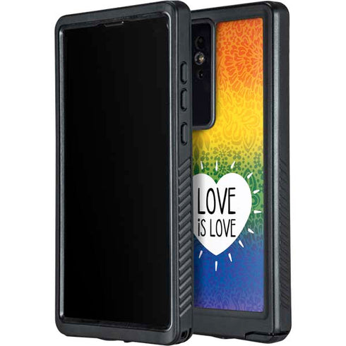 Love Is Love Rainbow Galaxy S24 Ultra Waterproof Case