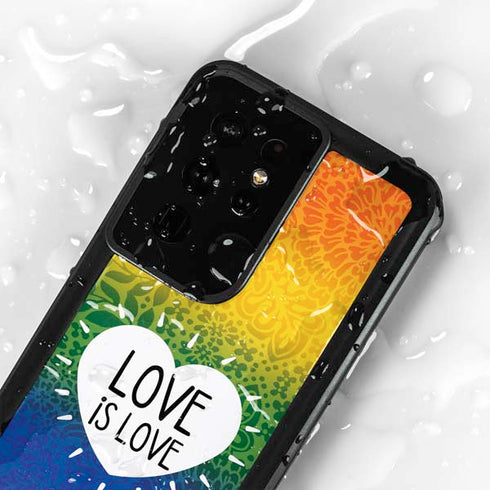 Love Is Love Rainbow Galaxy S24 Ultra Waterproof Case