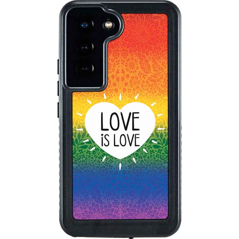 Love Is Love Rainbow Galaxy S24 Waterproof Case