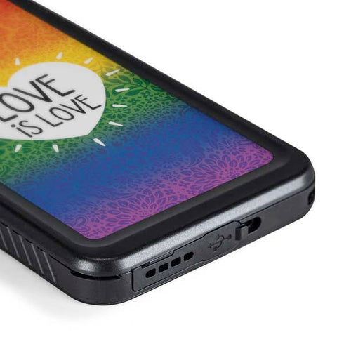 Love Is Love Rainbow Galaxy S24 Waterproof Case