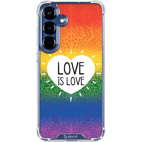 Love Is Love Rainbow Galaxy S25 Plus Clear Case