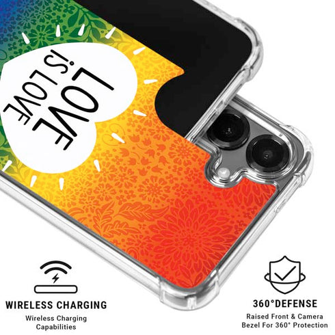 Love Is Love Rainbow Galaxy S26 Plus Clear Case