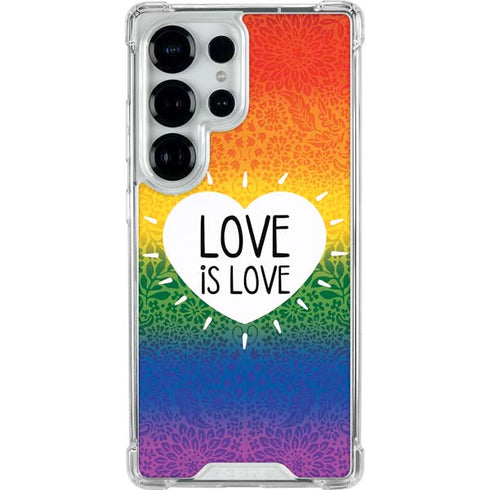 Love Is Love Rainbow Galaxy S26 Ultra Clear Case