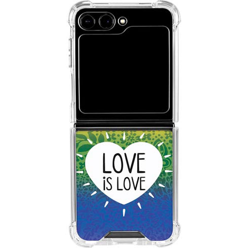 Love Is Love Rainbow Galaxy Z Flip6 Clear Case