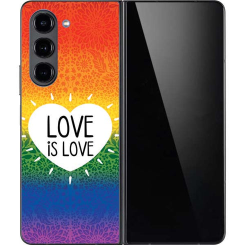 Love Is Love Rainbow Galaxy Z Fold5 5G Skin