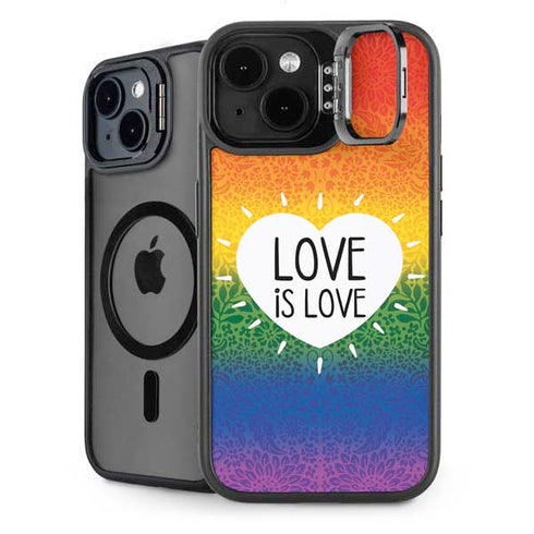 Love Is Love Rainbow iPhone 14 Plus Kickstand Case