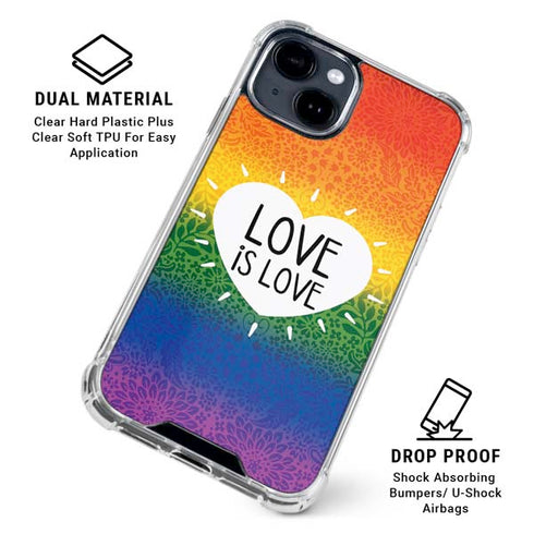 Love Is Love Rainbow iPhone 15 Clear Case