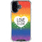 Love Is Love Rainbow iPhone 16 Clear Case