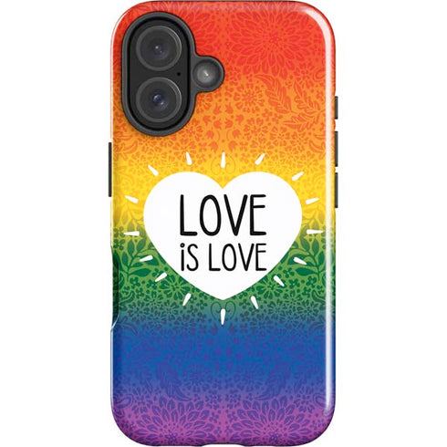 Love Is Love Rainbow iPhone 16 Impact Case