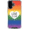 Love Is Love Rainbow iPhone 16 Plus Clear Case