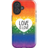 Love Is Love Rainbow iPhone 16 Plus Impact Case