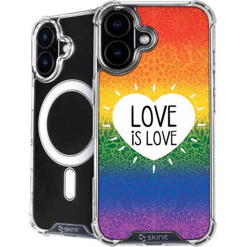 Love Is Love Rainbow iPhone 16 Plus MagSafe Case