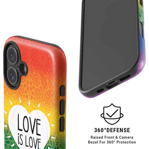 Love Is Love Rainbow iPhone 16 Plus Magsafe Impact Case