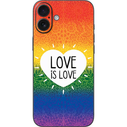 Love Is Love Rainbow iPhone 16 Plus Skin