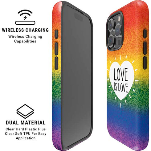 Love Is Love Rainbow iPhone 16 Pro Magsafe Impact Case