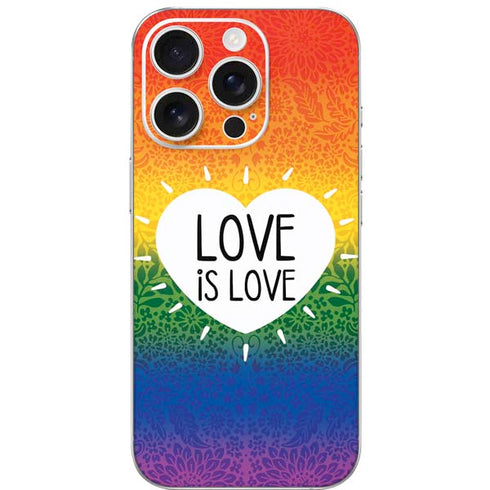 Love Is Love Rainbow iPhone 16 Pro Skin