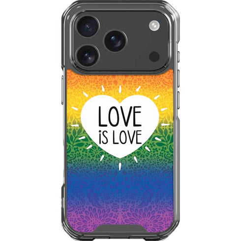 Love Is Love Rainbow iPhone 18 Pro Clear Case