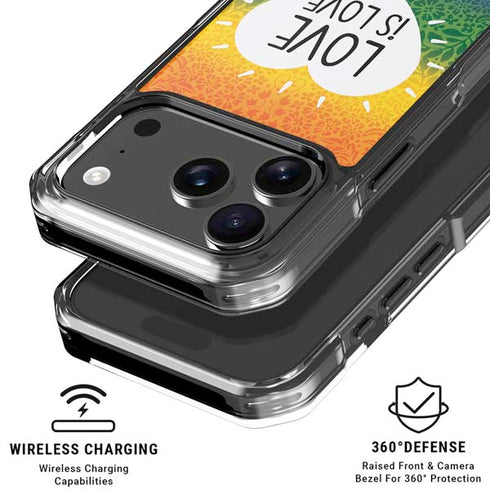 Love Is Love Rainbow iPhone 18 Pro Clear Case