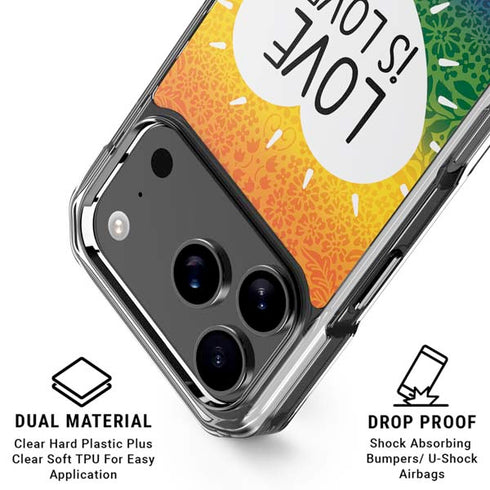 Love Is Love Rainbow iPhone 18 Pro Clear Case